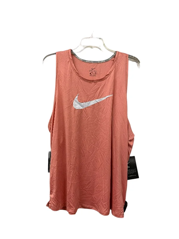 Athletic Tank Top By Nike Apparel In Pink, Size: 2x