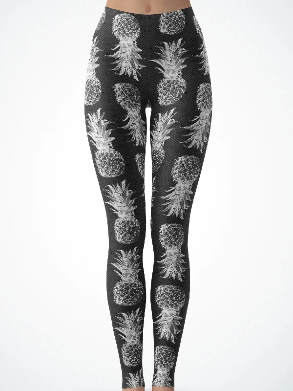 Black and White Pineapple Tights