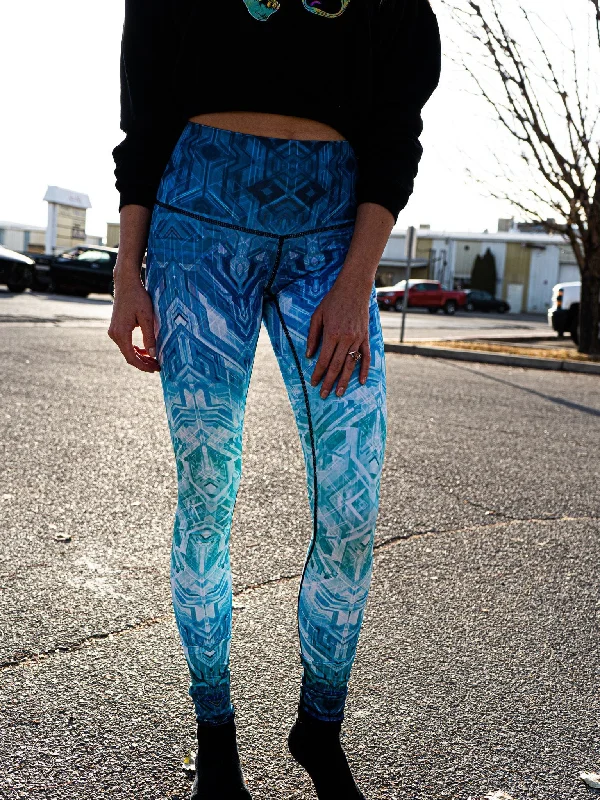 Blue Matrix Yoga Pants