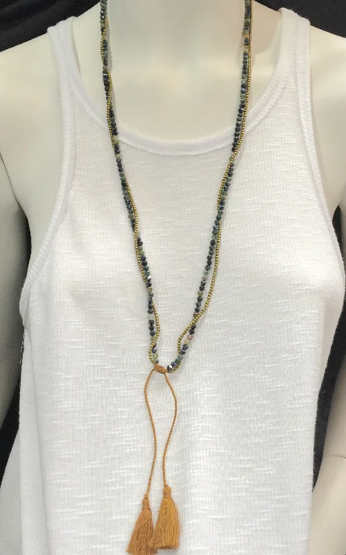 Double Strand Tassel Necklace