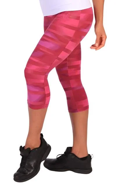 Equilibrium Activewear Fuschia Wave Capri C337