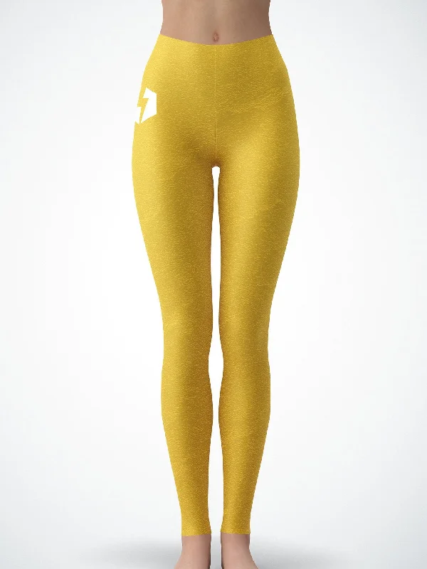 Gold Crushed Velvet Tights