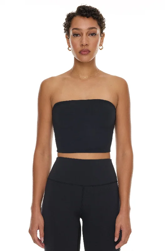 Hazel Airweight Crop Bandeau - Black