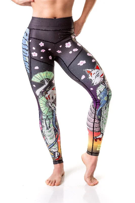 Women's Kitsune Warrior Jiu Jitsu Art Wear Spats