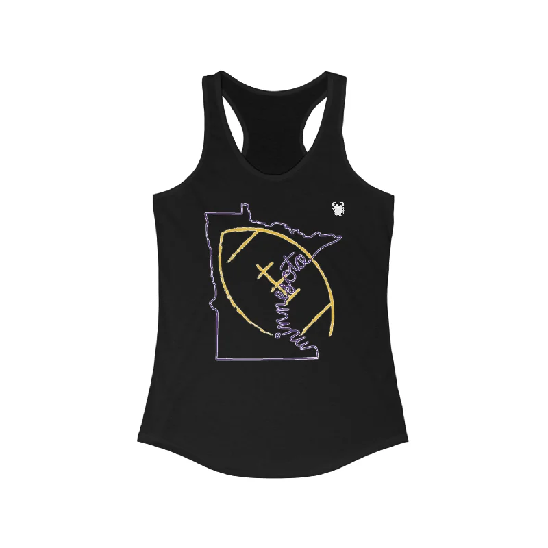 Ladies Ideal Racerback Tank - MN State Football