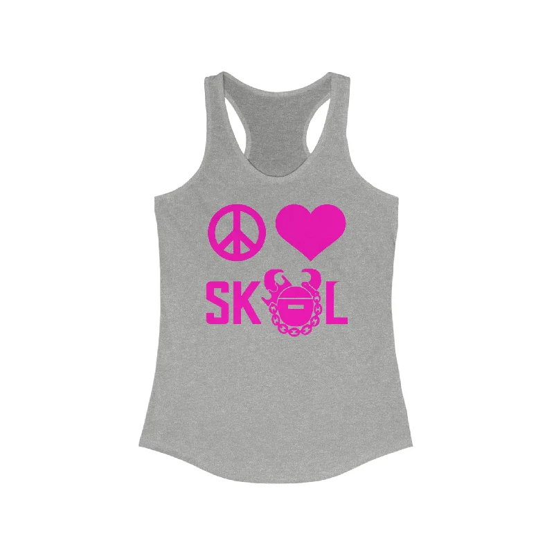 Ladies Ideal Racerback Tank - Peace & Love