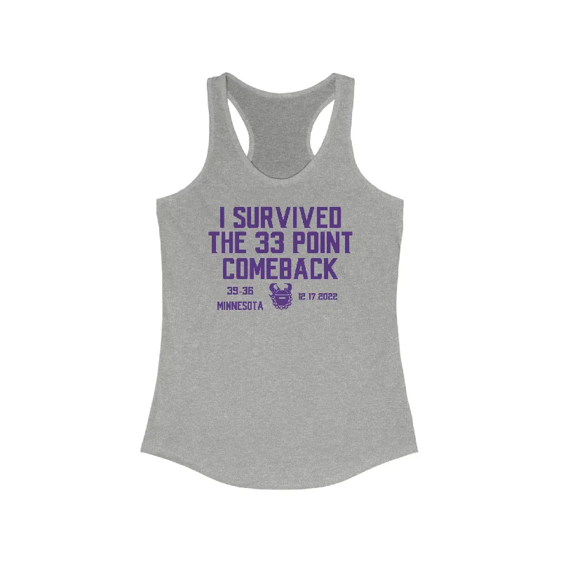 Ladies Ideal Racerback Tank - Survived the 33 Point Comeback