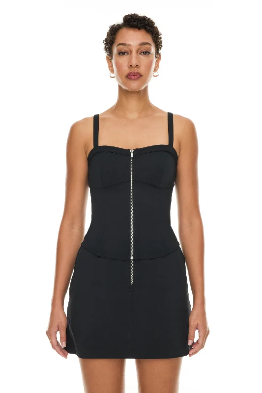 Lenox Knit Corset Tank - Black