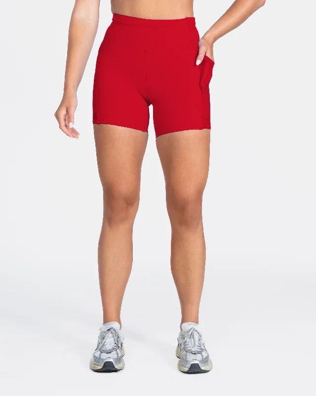 Lux Ultra Mesh Shorts (5 in. inseam) - Cherry