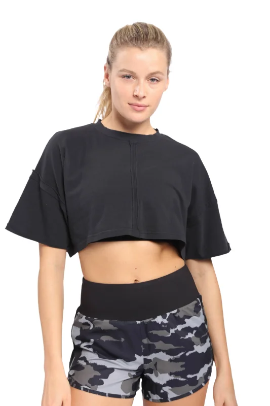 Mono B Pima Cotton Ultra Cropped Top KT-B0152