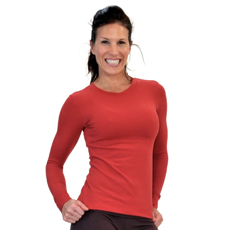 One Step Ahead Brushed Supplex Crew Neck Long Sleeve Top 2010