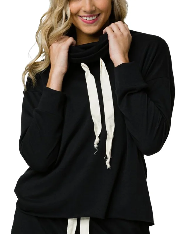 Onzie Yoga New Cowl Neck Top 3749 Black