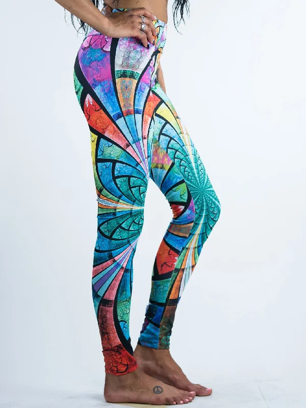 Optical Stained Glass Leggings