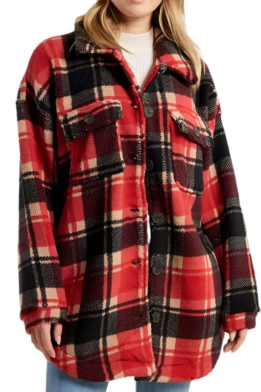 Plaid Fleece Jacket