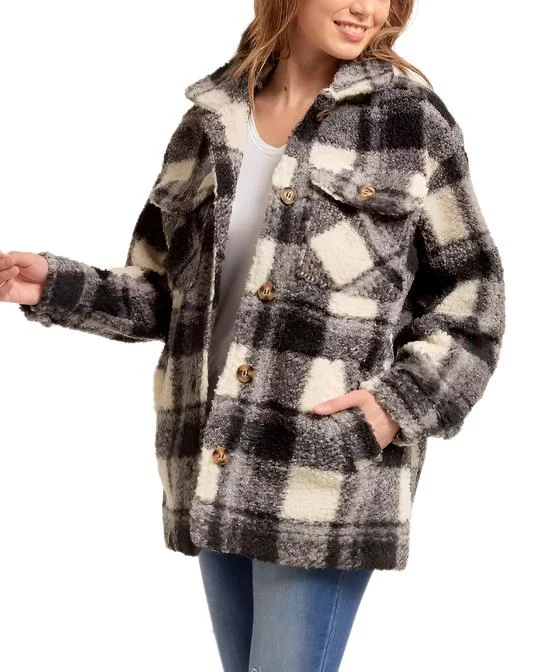 Plaid Teddy Sherpa