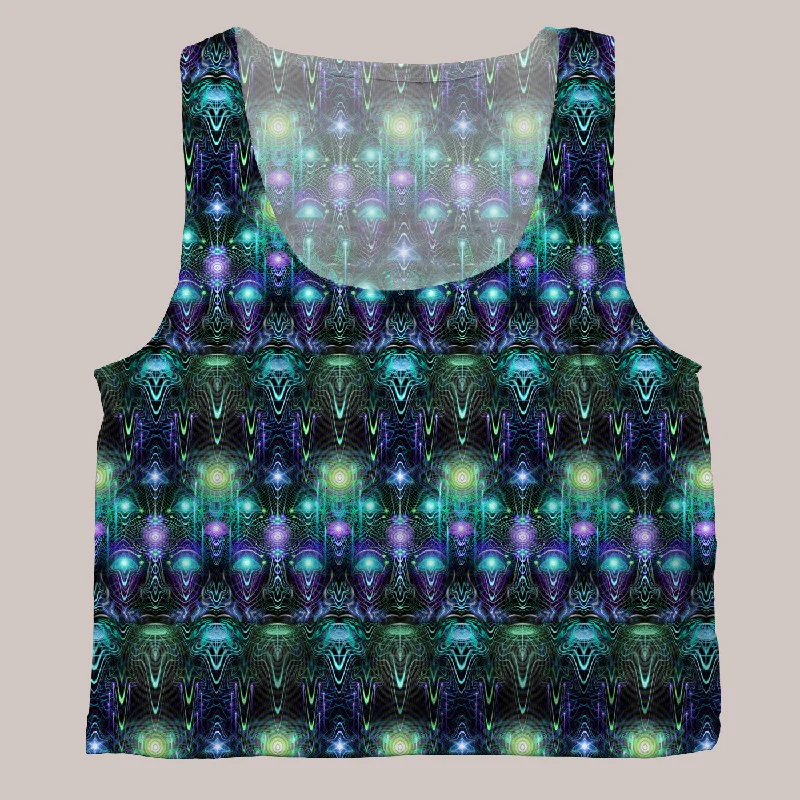 Psychedelic Cropped Tee (UV/RGB, Eco-Friendly) | CERNUNNOS