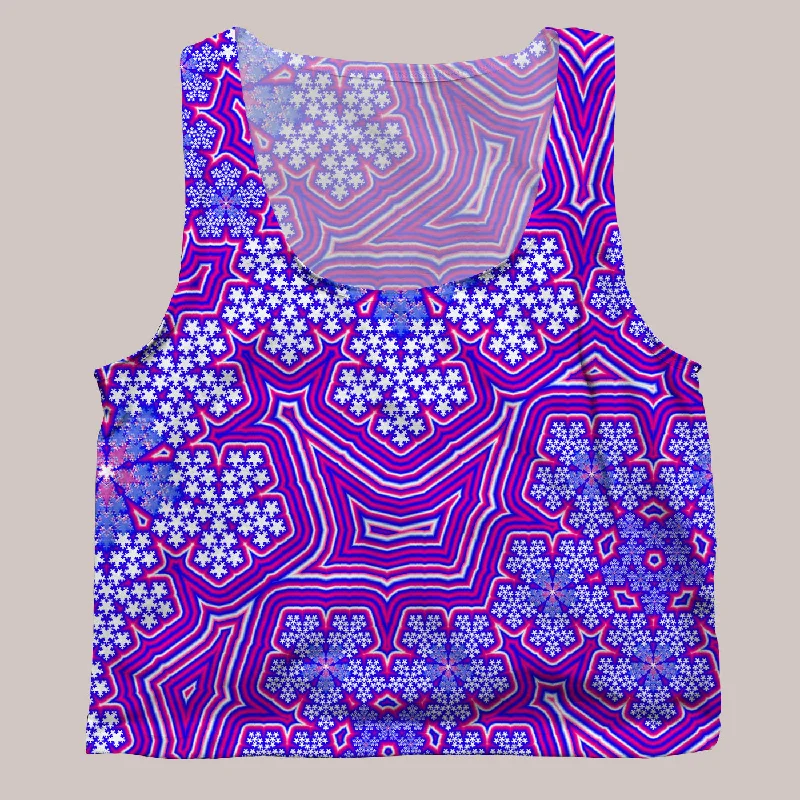 Psychedelic Cropped Tee (UV/RGB, Eco-Friendly) | FRACTAL NATION