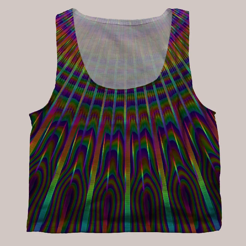 Psychedelic Cropped Tee (UV/RGB, Eco-Friendly) | RADIANCE