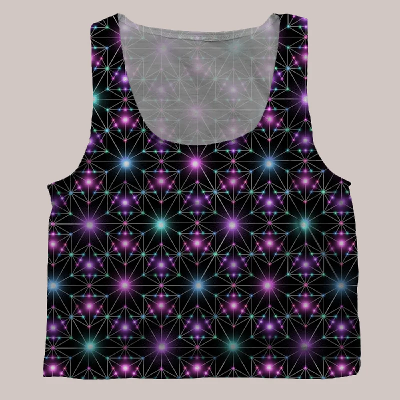 Psychedelic Cropped Tee (UV/RGB, Eco-Friendly) | STAR MAP