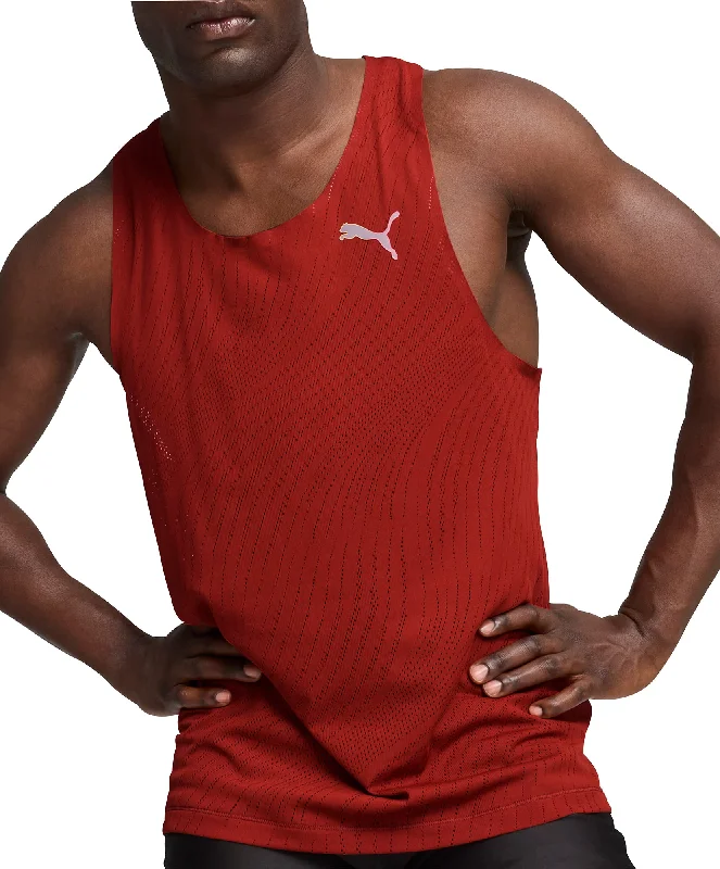 Puma Run Ultraspun Mens Running Vest - Red