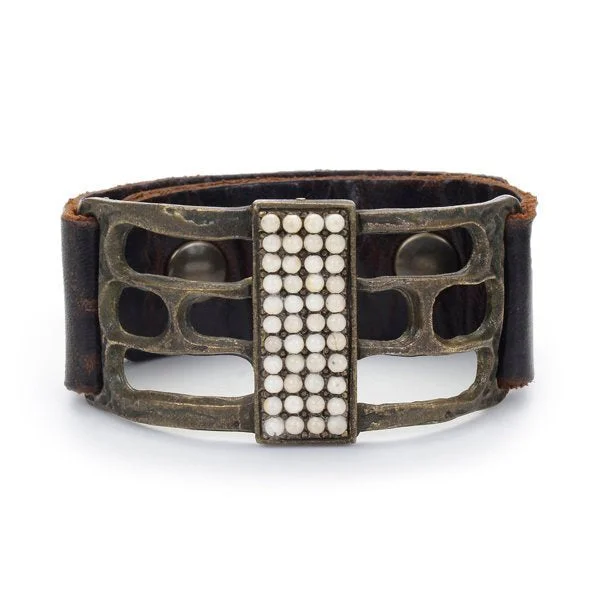 Rebel Design Open Rectangle Bracelet 1045 River Stone