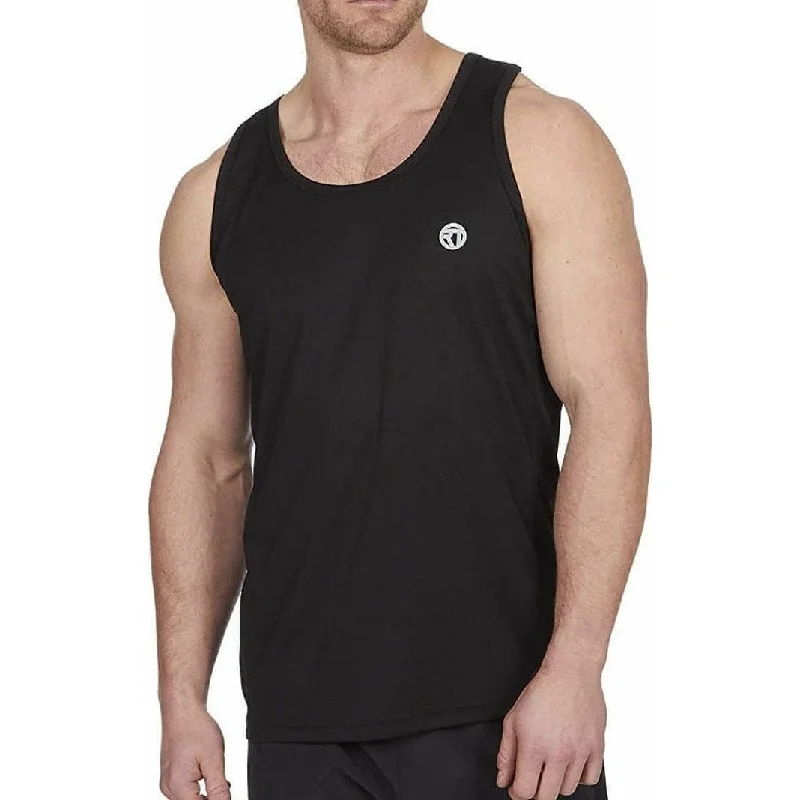 Red Tag Activewear Mens Running Vest - Black