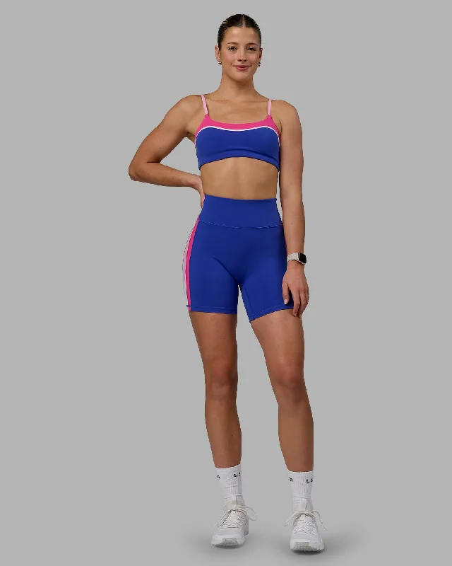 Revitalise Mid-Length Shorts - Power Cobalt-Fuchsia Pink