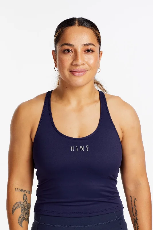 PERFORMANCE RACERBACK CROP SINGLET NAVY