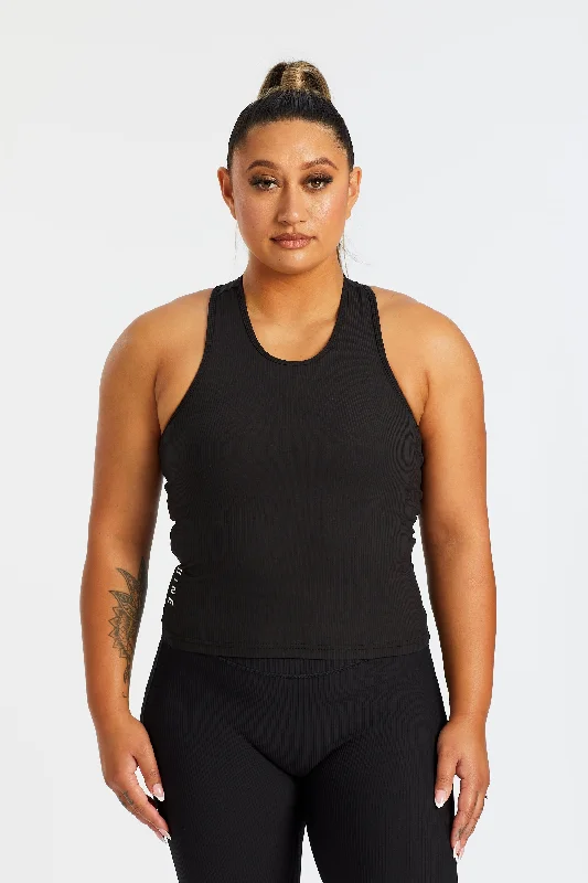 RIB RACERBACK SINGLET ONYX