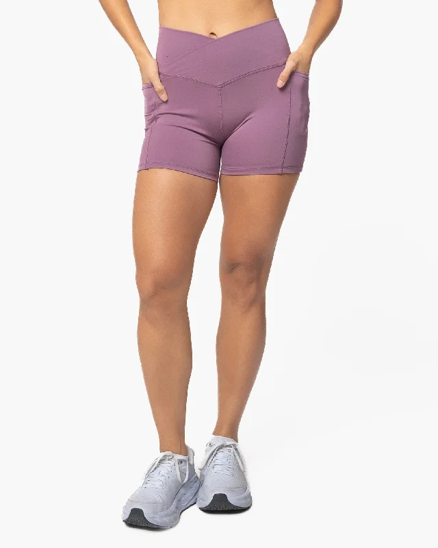 Skin Crossover Shorts (Multi-Lengths) - Hazy Lilac