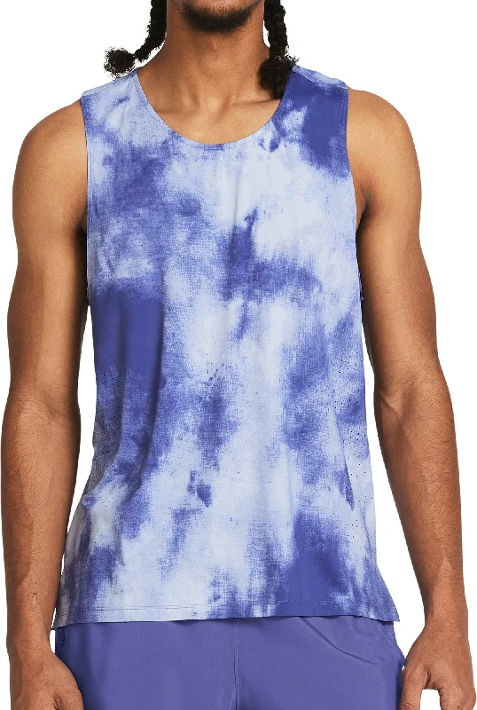 Under Armour Launch Elite Printed Mens Running Vest - Blue