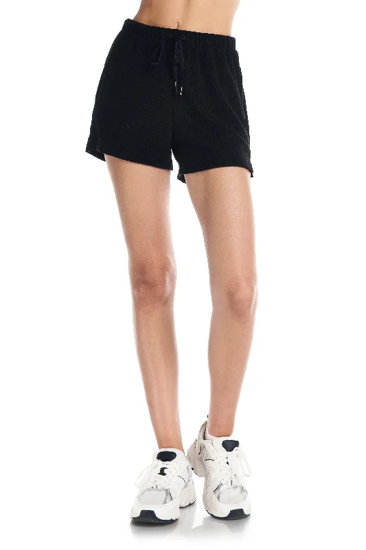 Velour Ribbed Lounge Shorts