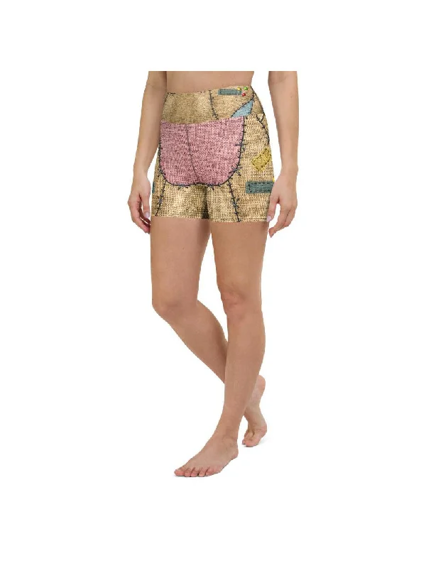 Voodoo Doll Patch Yoga Shorts