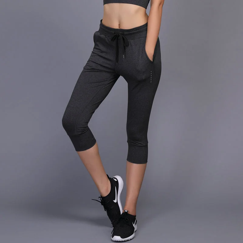 Women Yoga Pants Running Pants Tights Quick-Drying breathable stretch Trousers Fitnness gym dance leggings Yoga Sport capris