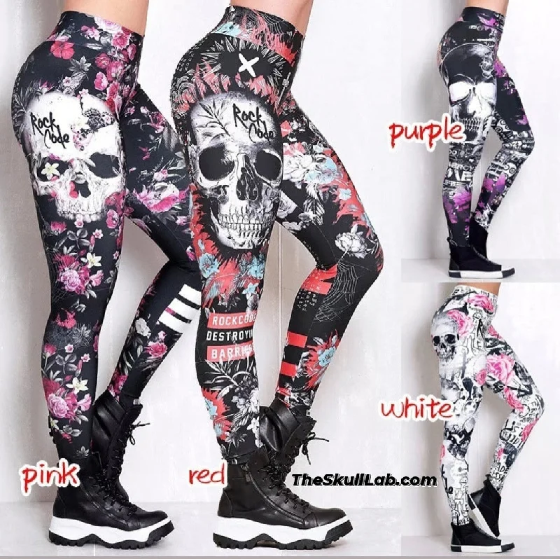 Women's sexy Skull Print Leggings in *3 colors