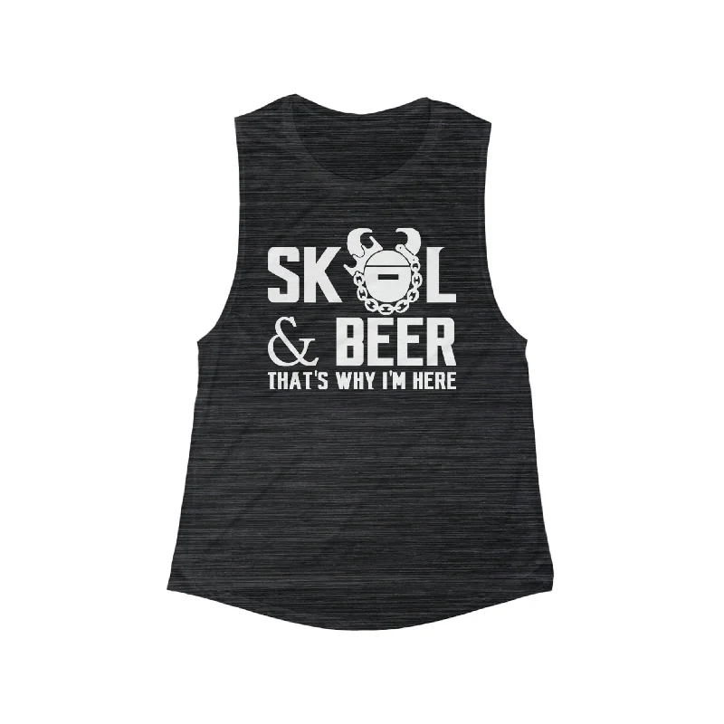 Women's Flowy Scoop Muscle Tank - & BEER