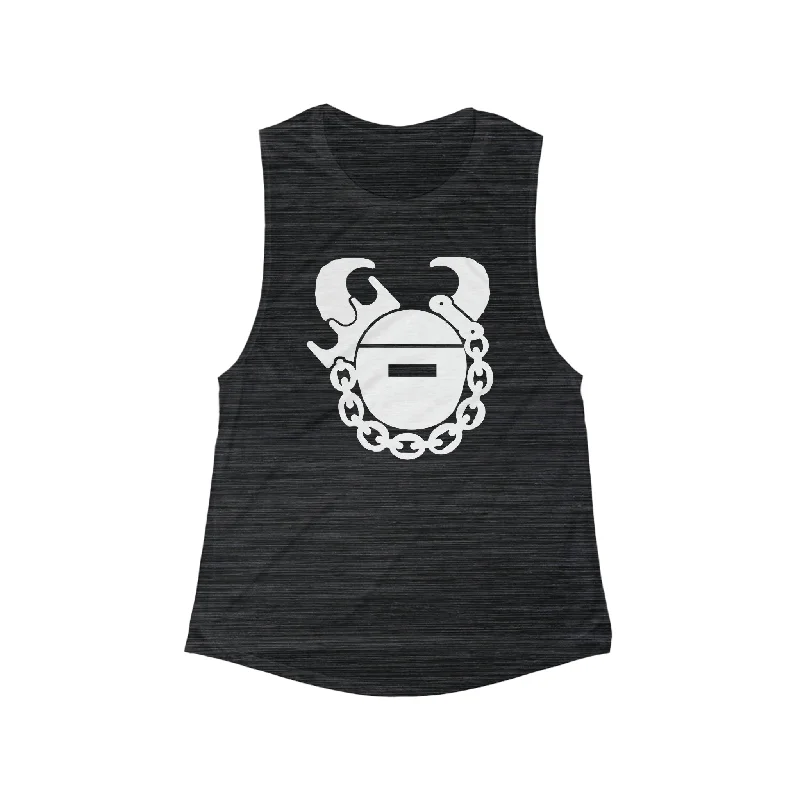 Women's Flowy Scoop Muscle Tank - Game Day Helmet