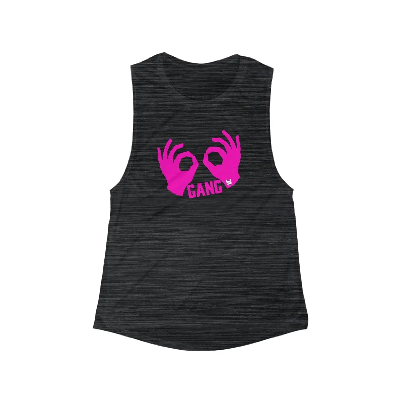 Women's Flowy Scoop Muscle Tank - Griddy Gang