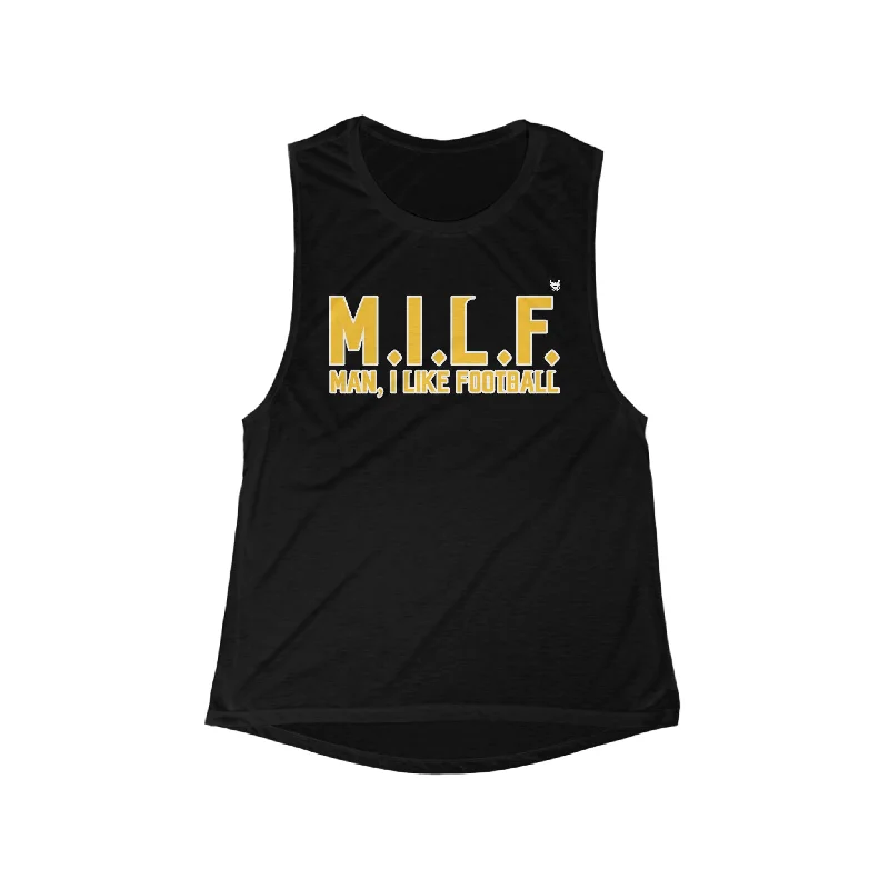 Women's Flowy Scoop Muscle Tank - M.I.L.F.