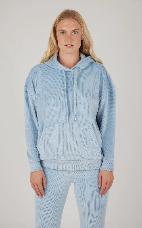 Dreamy Velour Ribbed Year Round Pullover Hoodie