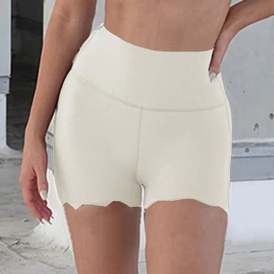 beige shorts