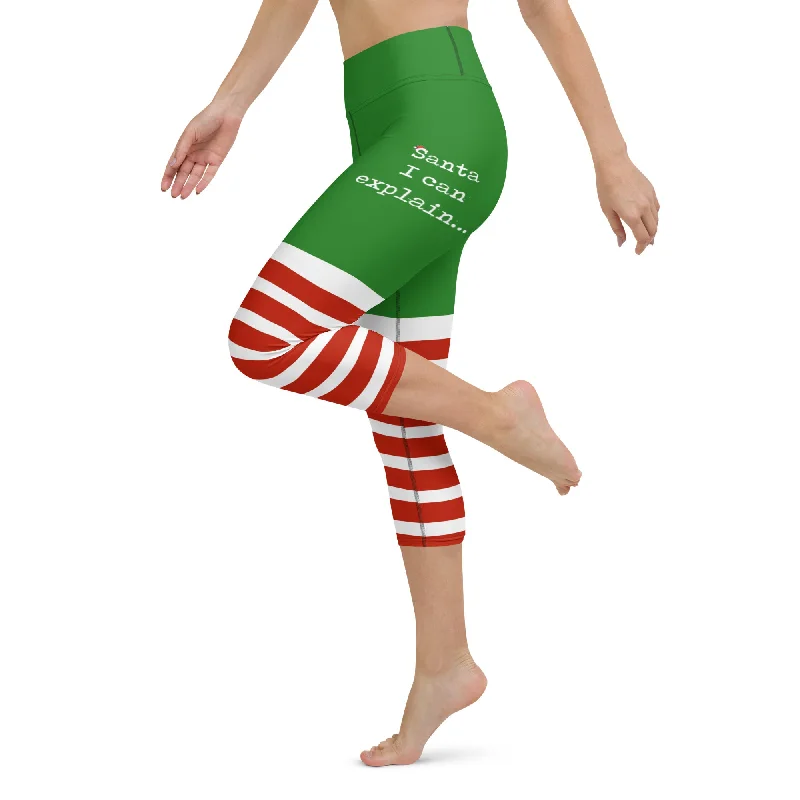 Santa I Can Explain Yoga Capris